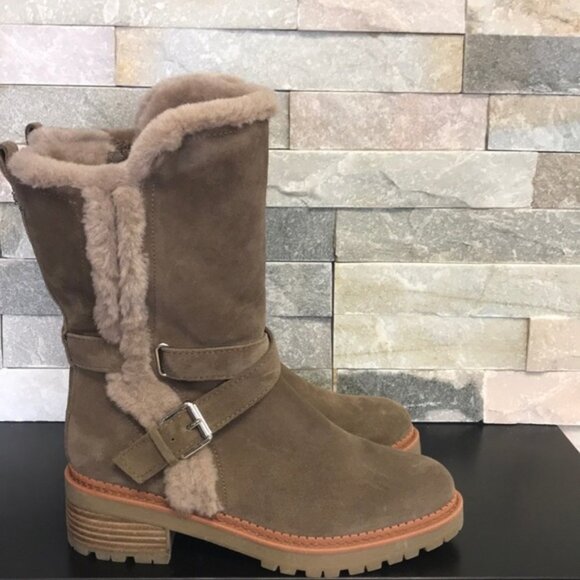 Sam Edelman Jailyn Faux Fur-Lined Suede Boots - Picture 4 of 12